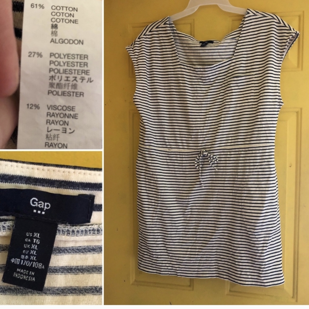 Gap t-shirt dress with drawstring